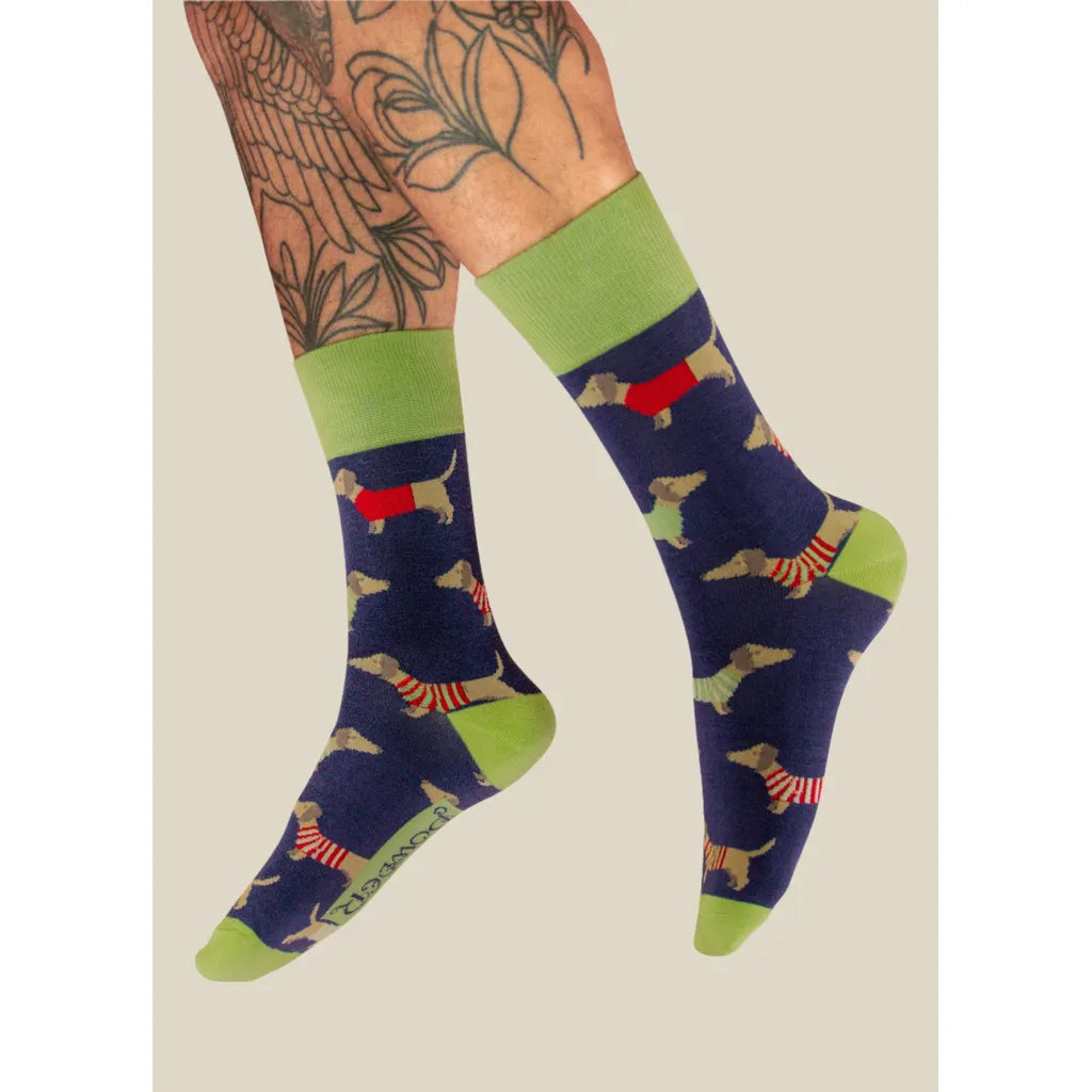 Men's Sock - Sausage Dogs (Navy)-Nook & Cranny Gift Store-2019 National Gift Store Of The Year-Ireland-Gift Shop