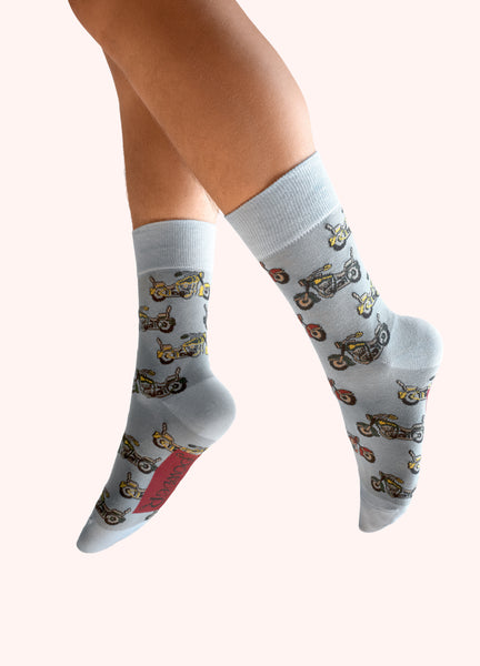 Vintage Motorbike Mens Socks