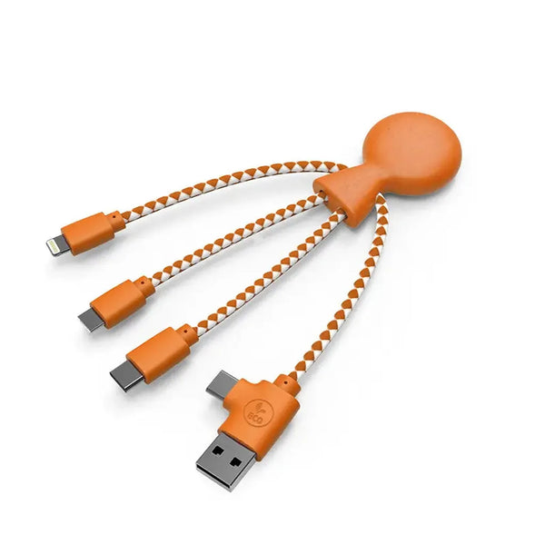 Multi Connector Charging Cable - (Orange)-Nook & Cranny Gift Store-2019 National Gift Store Of The Year-Ireland-Gift Shop