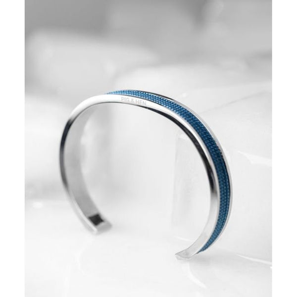 Navarch Bangle Bracelet - Ocean Blue / Silver-Nook & Cranny Gift Store-2019 National Gift Store Of The Year-Ireland-Gift Shop