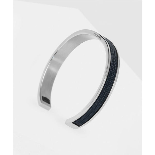 Navarch Bangle Bracelet - Navy / Silver (Medium)-Nook & Cranny Gift Store-2019 National Gift Store Of The Year-Ireland-Gift Shop