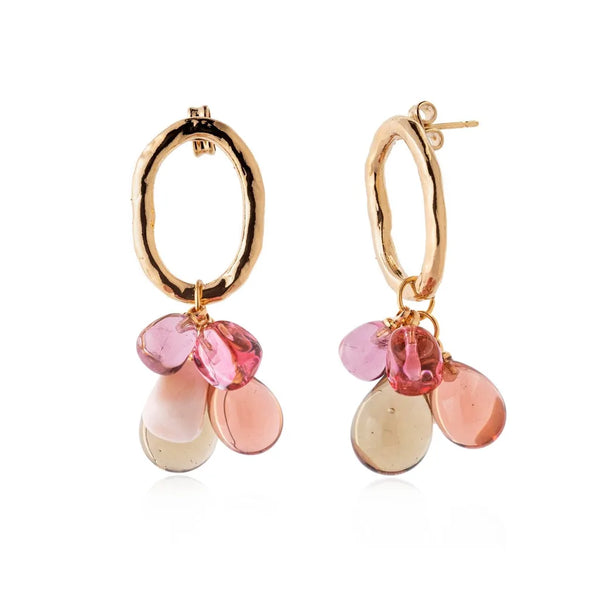 Murano Glass Earrings (Nude Neutral)-Nook & Cranny Gift Store-2019 National Gift Store Of The Year-Ireland-Gift Shop