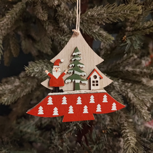 Wooden Christmas Decoration -Santa-Nook & Cranny Gift Store-2019 National Gift Store Of The Year-Ireland-Gift Shop
