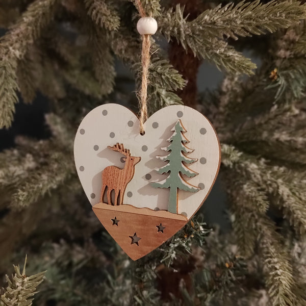 Wooden Christmas Decoration - Reindeer-Nook & Cranny Gift Store-2019 National Gift Store Of The Year-Ireland-Gift Shop
