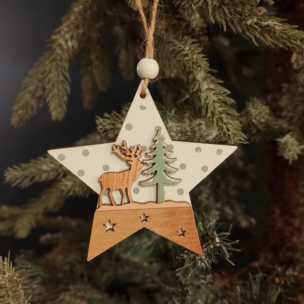 Wooden Christmas Decoration - Reindeer-Nook & Cranny Gift Store-2019 National Gift Store Of The Year-Ireland-Gift Shop