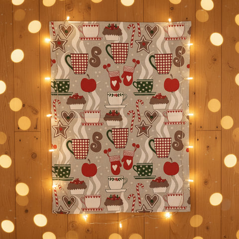 Christmas Cotton Kitchen Towel - Hot Chocolate-Nook & Cranny Gift Store-2019 National Gift Store Of The Year-Ireland-Gift Shop