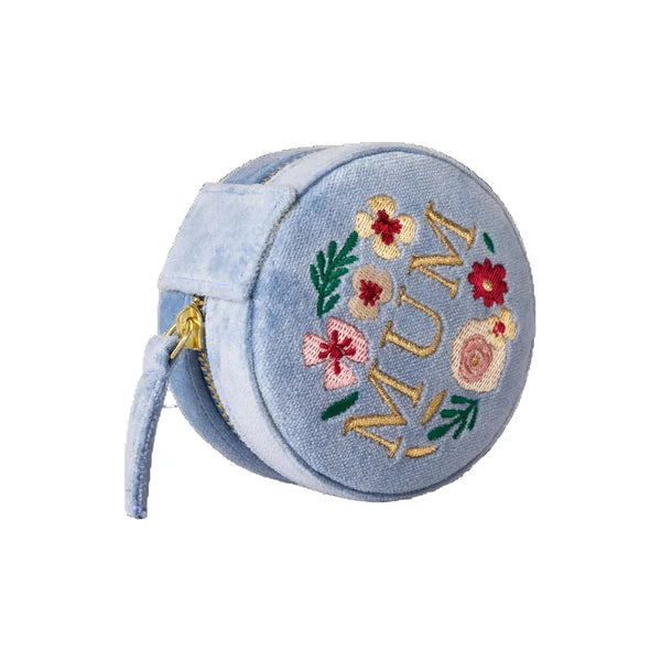 Embroidered Velvet Jewelry Box - Mum-Nook & Cranny Gift Store-2019 National Gift Store Of The Year-Ireland-Gift Shop