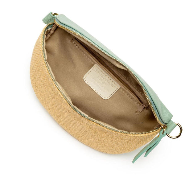 Elie Beaumont Sling Raffia and Italian Leather Bag - Mint-Nook & Cranny Gift Store-2019 National Gift Store Of The Year-Ireland-Gift Shop