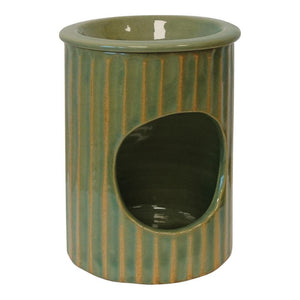 Ceramic Oil Burner - Olive Green-Nook & Cranny Gift Store-2019 National Gift Store Of The Year-Ireland-Gift Shop