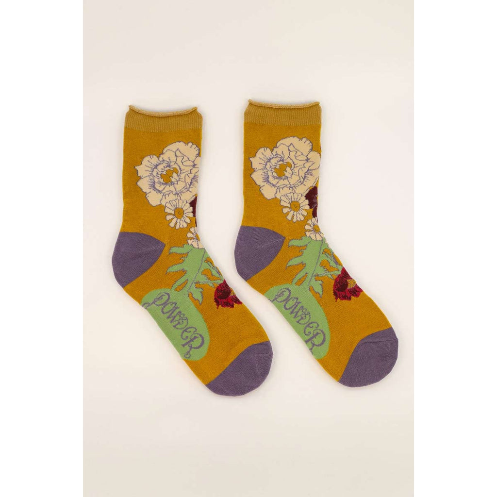 Wild Woodland Ankle Socks - Mustard-Nook & Cranny Gift Store-2019 National Gift Store Of The Year-Ireland-Gift Shop