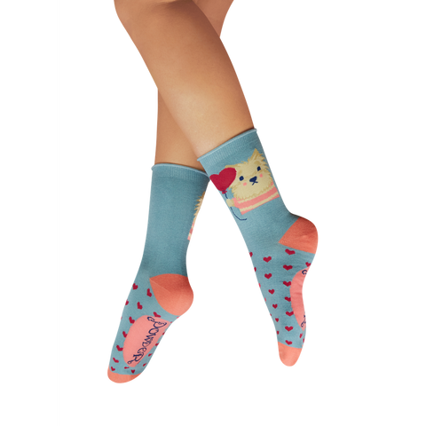 Bamboo Ankle Socks - Thoughtful Lover Puppy-Nook & Cranny Gift Store-2019 National Gift Store Of The Year-Ireland-Gift Shop