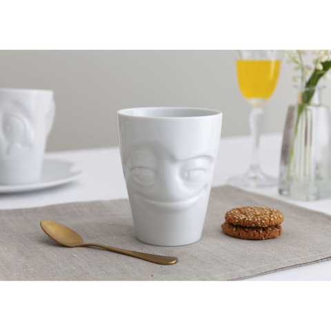 Porcelain Mug with Handle - Impish Face-Nook & Cranny Gift Store-2019 National Gift Store Of The Year-Ireland-Gift Shop