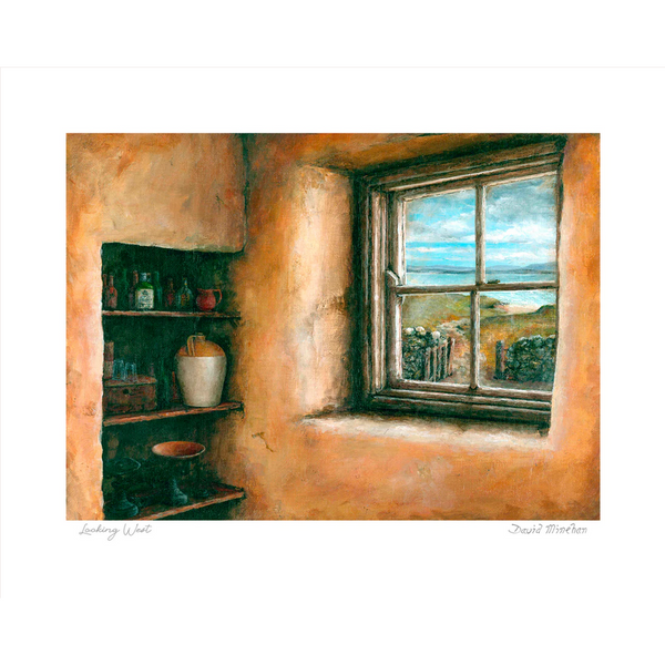 'Looking West' - Irish Framed Print-Nook & Cranny Gift Store-2019 National Gift Store Of The Year-Ireland-Gift Shop