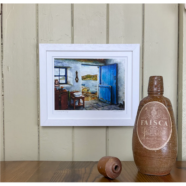 'Washday Blues' - Irish Framed Print-Nook & Cranny Gift Store-2019 National Gift Store Of The Year-Ireland-Gift Shop