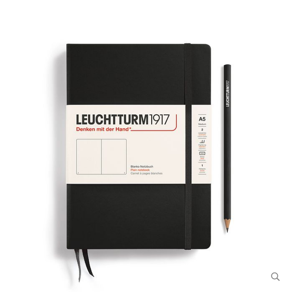Leuchtturm1917 Hardcover Notebook A5 in Black (plain)-Nook & Cranny Gift Store-2019 National Gift Store Of The Year-Ireland-Gift Shop
