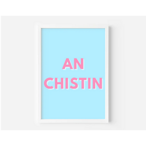 An Christin - "The Kitchen" as Gaeilge (A4 Print)-Nook & Cranny Gift Store-2019 National Gift Store Of The Year-Ireland-Gift Shop