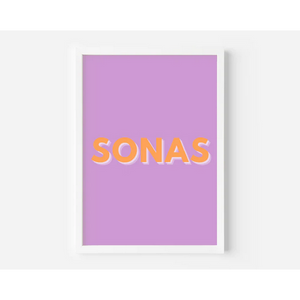 Sonas - "Happiness" as Gaeilge (A4 Print)-Nook & Cranny Gift Store-2019 National Gift Store Of The Year-Ireland-Gift Shop
