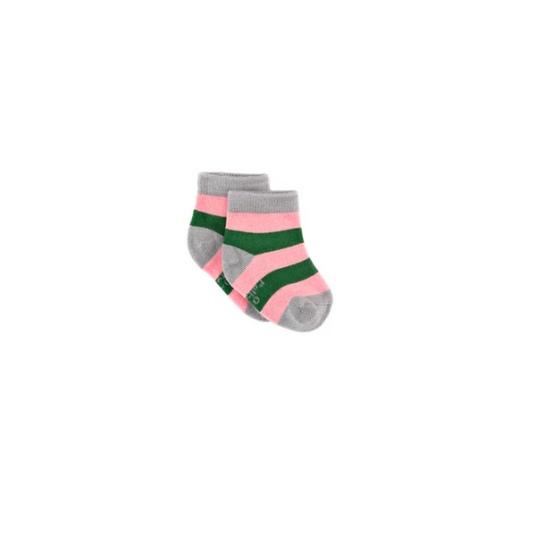 Green & Pink Stripe Bamboo Socks-Nook & Cranny Gift Store-2019 National Gift Store Of The Year-Ireland-Gift Shop