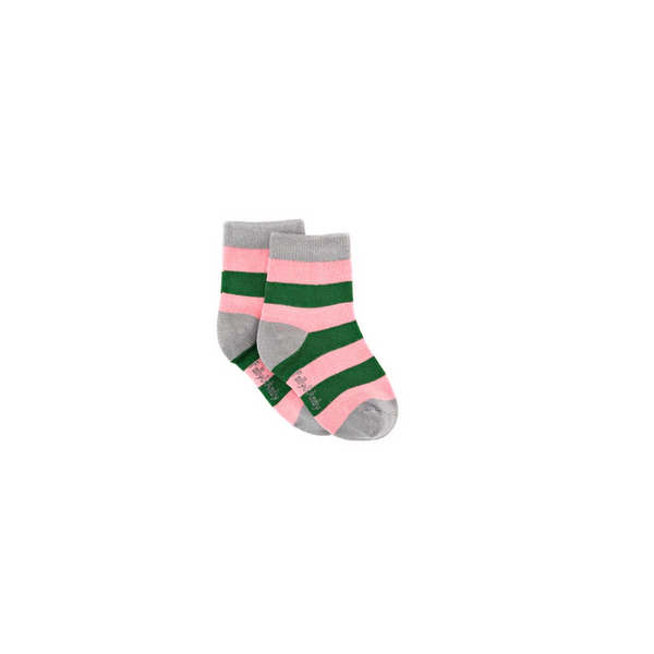 Green & Pink Stripe Bamboo Socks-Nook & Cranny Gift Store-2019 National Gift Store Of The Year-Ireland-Gift Shop