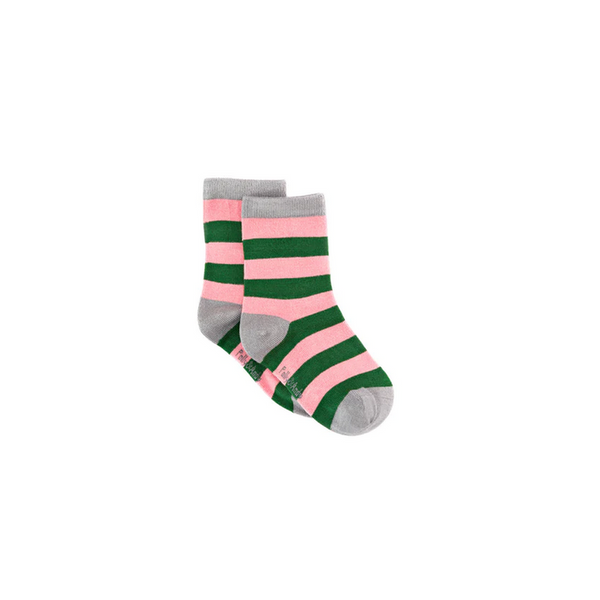 Green & Pink Stripe Bamboo Socks-Nook & Cranny Gift Store-2019 National Gift Store Of The Year-Ireland-Gift Shop