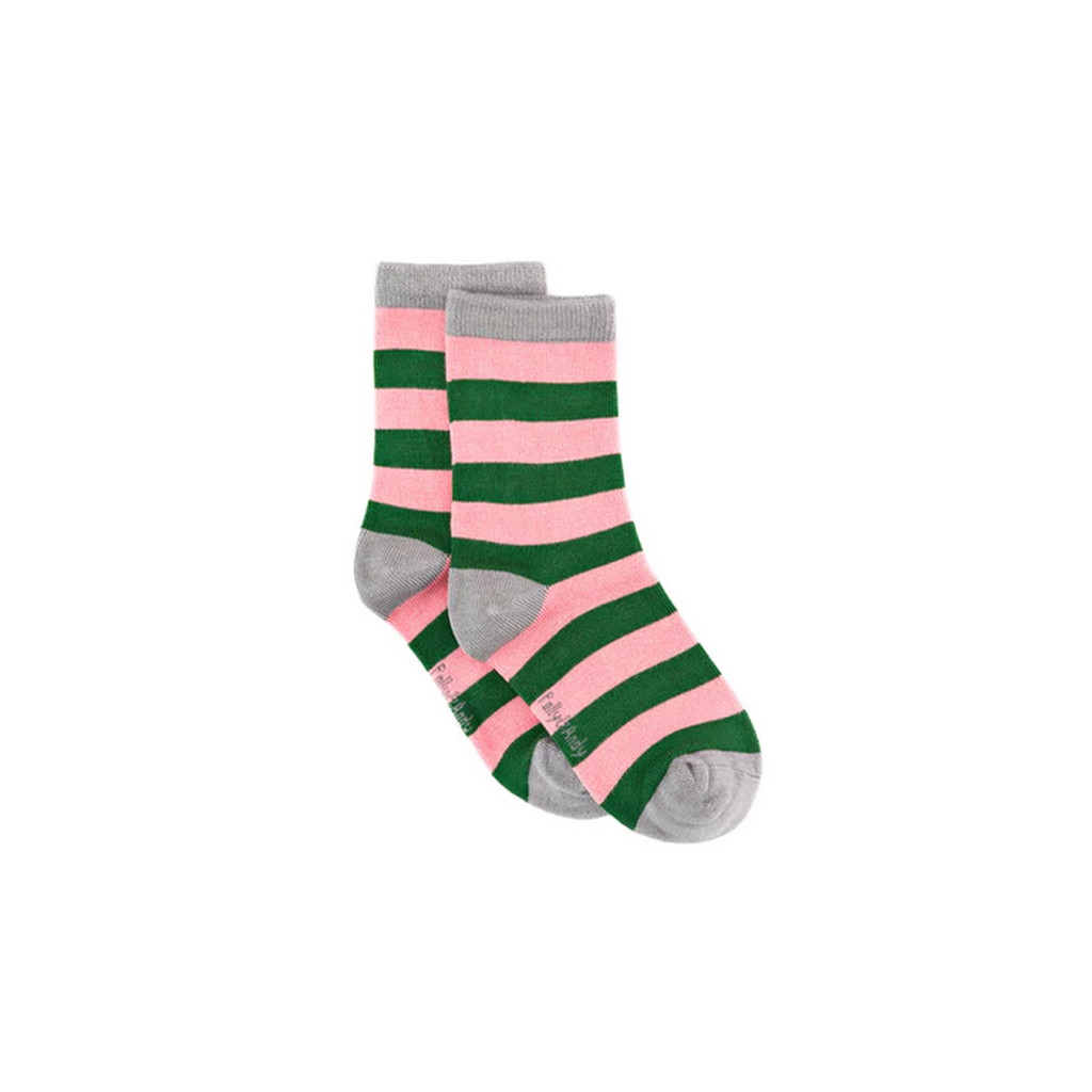 Green & Pink Stripe Bamboo Socks-Nook & Cranny Gift Store-2019 National Gift Store Of The Year-Ireland-Gift Shop