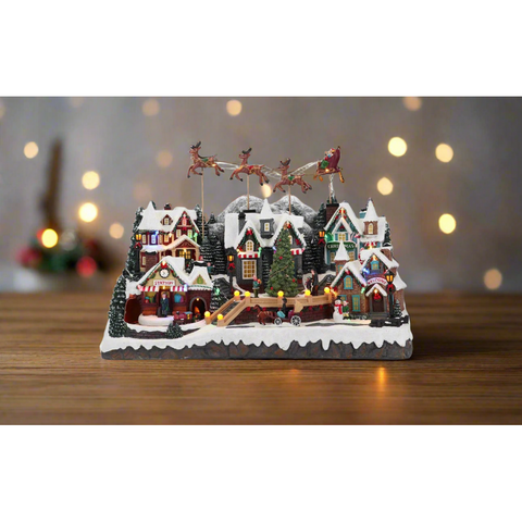 Musical Christmas Village Scenery with Train Decoration-Nook & Cranny Gift Store-2019 National Gift Store Of The Year-Ireland-Gift Shop