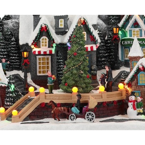 Musical Christmas Village Scenery with Train Decoration-Nook & Cranny Gift Store-2019 National Gift Store Of The Year-Ireland-Gift Shop
