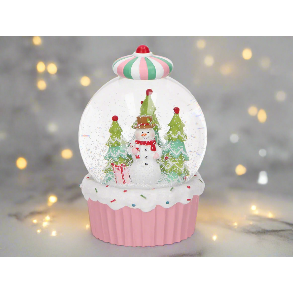 Cupcake Snow Globe - Snowman-Nook & Cranny Gift Store-2019 National Gift Store Of The Year-Ireland-Gift Shop