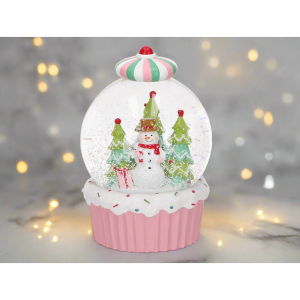Cupcake Snow Globe - Snowman-Nook & Cranny Gift Store-2019 National Gift Store Of The Year-Ireland-Gift Shop