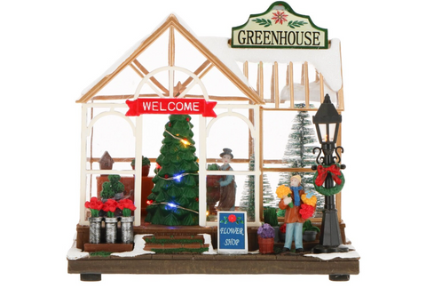 Musical Christmas Greenhouse with LED Light-Nook & Cranny Gift Store-2019 National Gift Store Of The Year-Ireland-Gift Shop