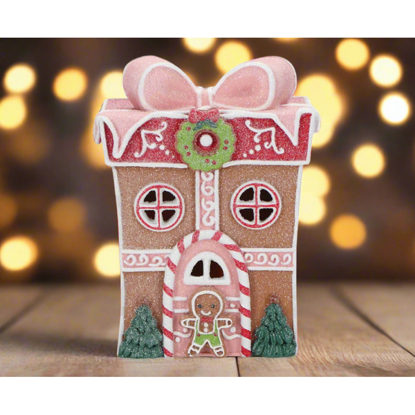 Giftbox Shaped Gingerbread House Decoration-Nook & Cranny Gift Store-2019 National Gift Store Of The Year-Ireland-Gift Shop