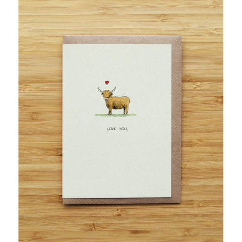 Love you (Highland Cow)...-Nook & Cranny Gift Store-2019 National Gift Store Of The Year-Ireland-Gift Shop