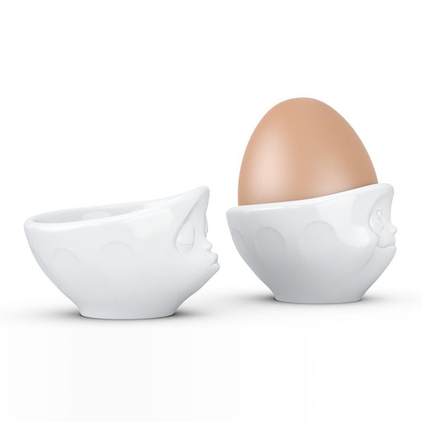 Porcelain Egg Cup, Set of 2 with Kissing & Dreamy Face-Nook & Cranny Gift Store-2019 National Gift Store Of The Year-Ireland-Gift Shop