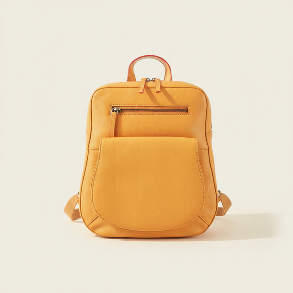 Luxury Irish Soft Leather - Sisken Back Pack (Mustard)
