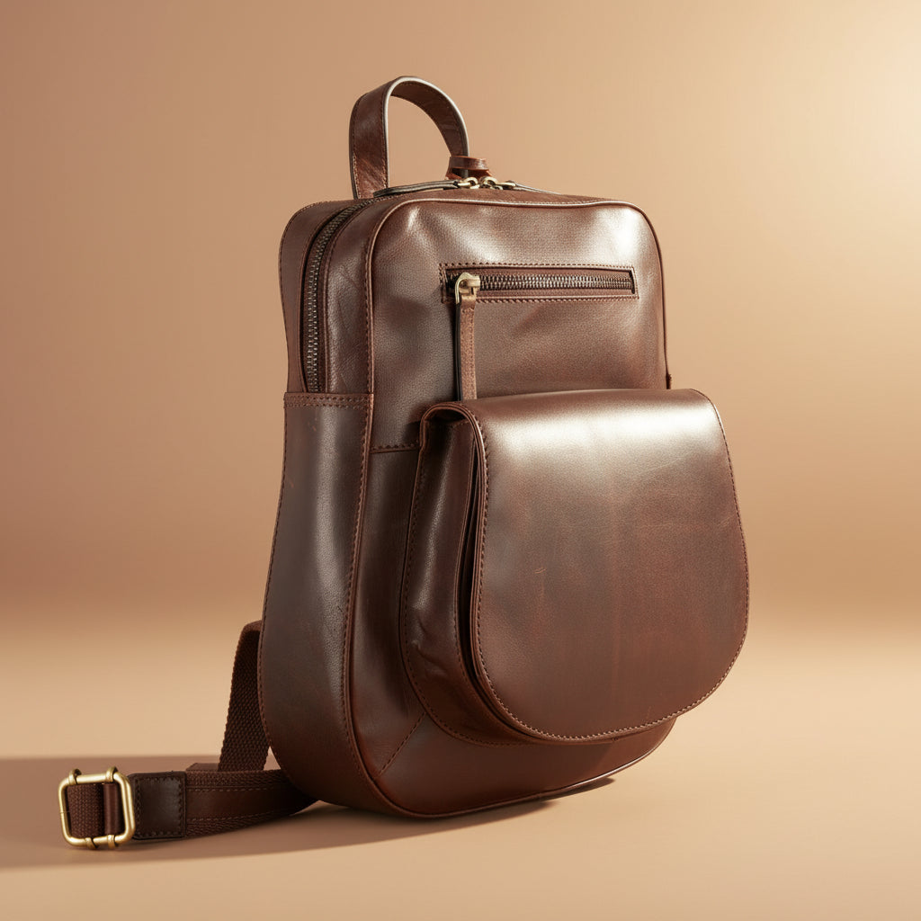 Luxury Irish Soft Leather - Sisken Back Pack (Brown)