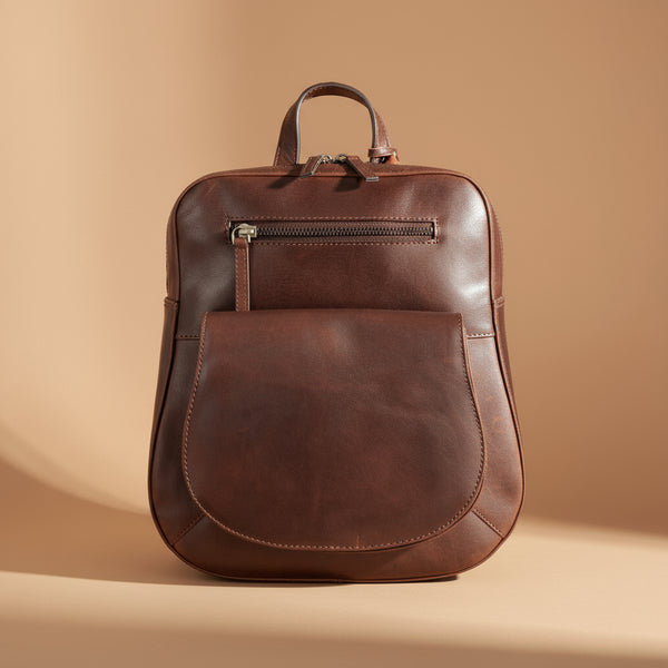 Luxury Irish Soft Leather - Sisken Back Pack (Brown)