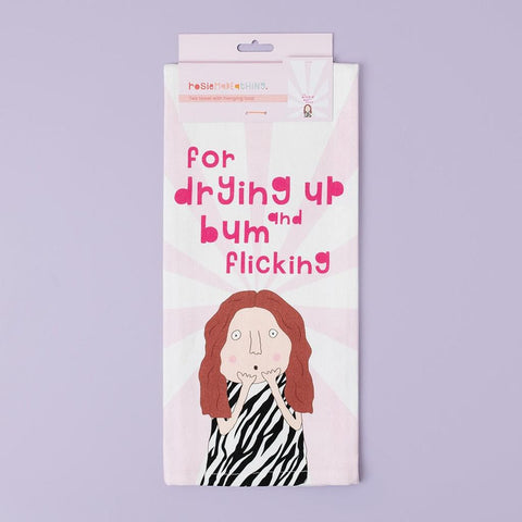 Funny kitchen tea towel - For drying up and bum flicking-Nook & Cranny Gift Store-2019 National Gift Store Of The Year-Ireland-Gift Shop
