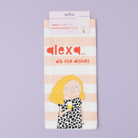 Funny kitchen tea towel - Alexa, wash the dishes-Nook & Cranny Gift Store-2019 National Gift Store Of The Year-Ireland-Gift Shop