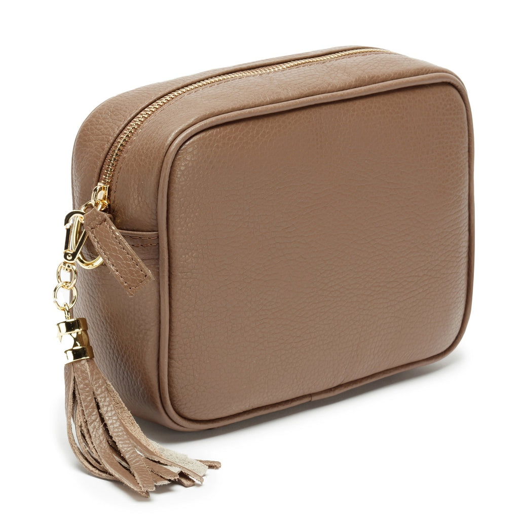 Elie Beaumont Cross Body Italian Leather Bag - (Taupe)-Nook & Cranny Gift Store-2019 National Gift Store Of The Year-Ireland-Gift Shop