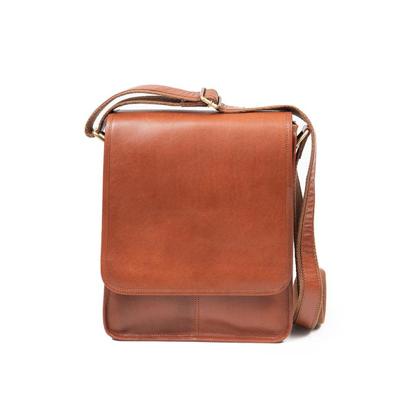 Luxury Irish Soft Leather - Tan Messenger Bag
