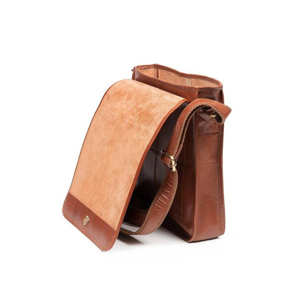 Luxury Irish Soft Leather - Tan Messenger Bag