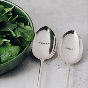 Vintage Silver Serving Spoon Set - 'Fecker/Eejit'-Nook & Cranny Gift Store-2019 National Gift Store Of The Year-Ireland-Gift Shop