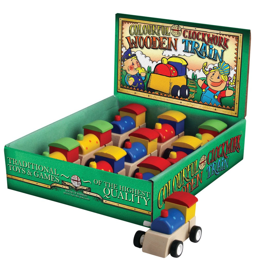 WoodenClockwork Train Assorted-Nook & Cranny Gift Store-2019 National Gift Store Of The Year-Ireland-Gift Shop