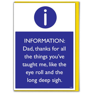 Dad, thanks for the things you thought me...-Nook & Cranny Gift Store-2019 National Gift Store Of The Year-Ireland-Gift Shop