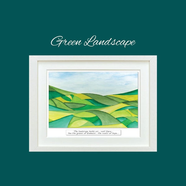 The Green Landscape ... Framed Irish Print-Nook & Cranny Gift Store-2019 National Gift Store Of The Year-Ireland-Gift Shop