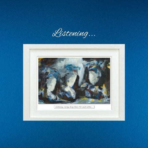 Listening ... Framed Irish Print-Nook & Cranny Gift Store-2019 National Gift Store Of The Year-Ireland-Gift Shop