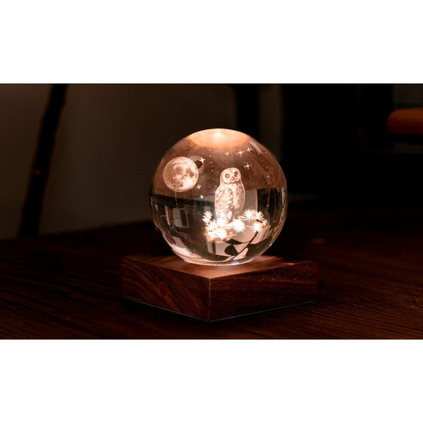 Amber Crystal Light - The Owl and Moon-Nook & Cranny Gift Store-2019 National Gift Store Of The Year-Ireland-Gift Shop