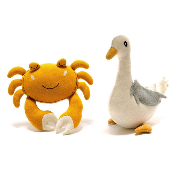 Seagull Soft Toy, Knitted Organic Cotton