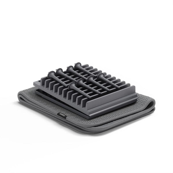 Udry, Over the sink peg dish rack with mat - Charcoal-Nook & Cranny Gift Store-2019 National Gift Store Of The Year-Ireland-Gift Shop