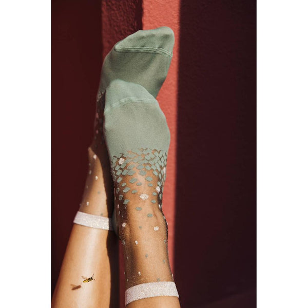 Nakameguro Champagne • Transparent polka dot socks: 39/41